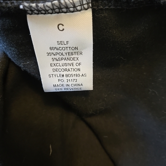 ARULA Black Mini Dress with White Star Patterns - Picture 7 of 7